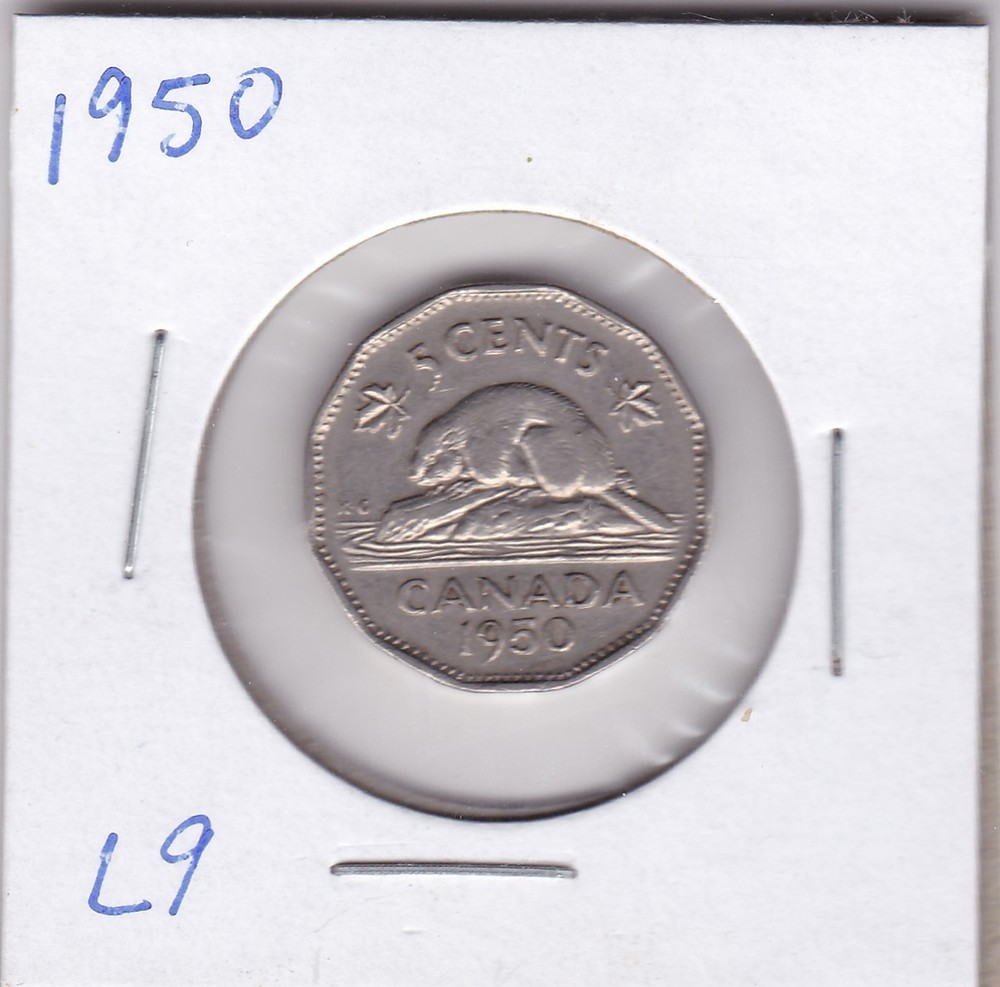 1950 Canada 5 Cents L9