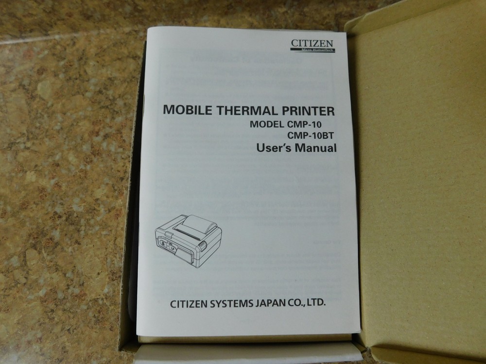 NEW OPEN BOX Citizen CMP-10BT-U5SC Mobile Receipt Printer