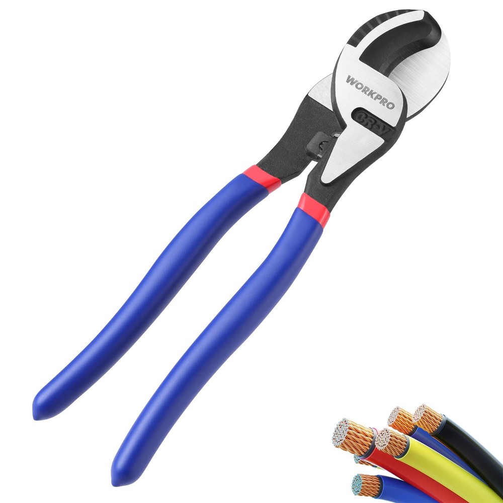 WORKPRO 9-1/4 inch High Leverage Cable Cutter, Heavy Duty Wire Cutter Black