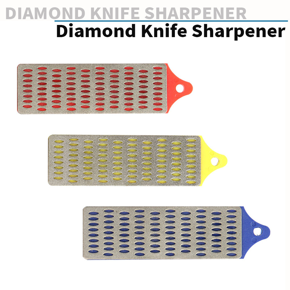 3Pcs Diamond Knife Sharpener Hone Whetstone Stone Sharpening Block Kitchen Tool