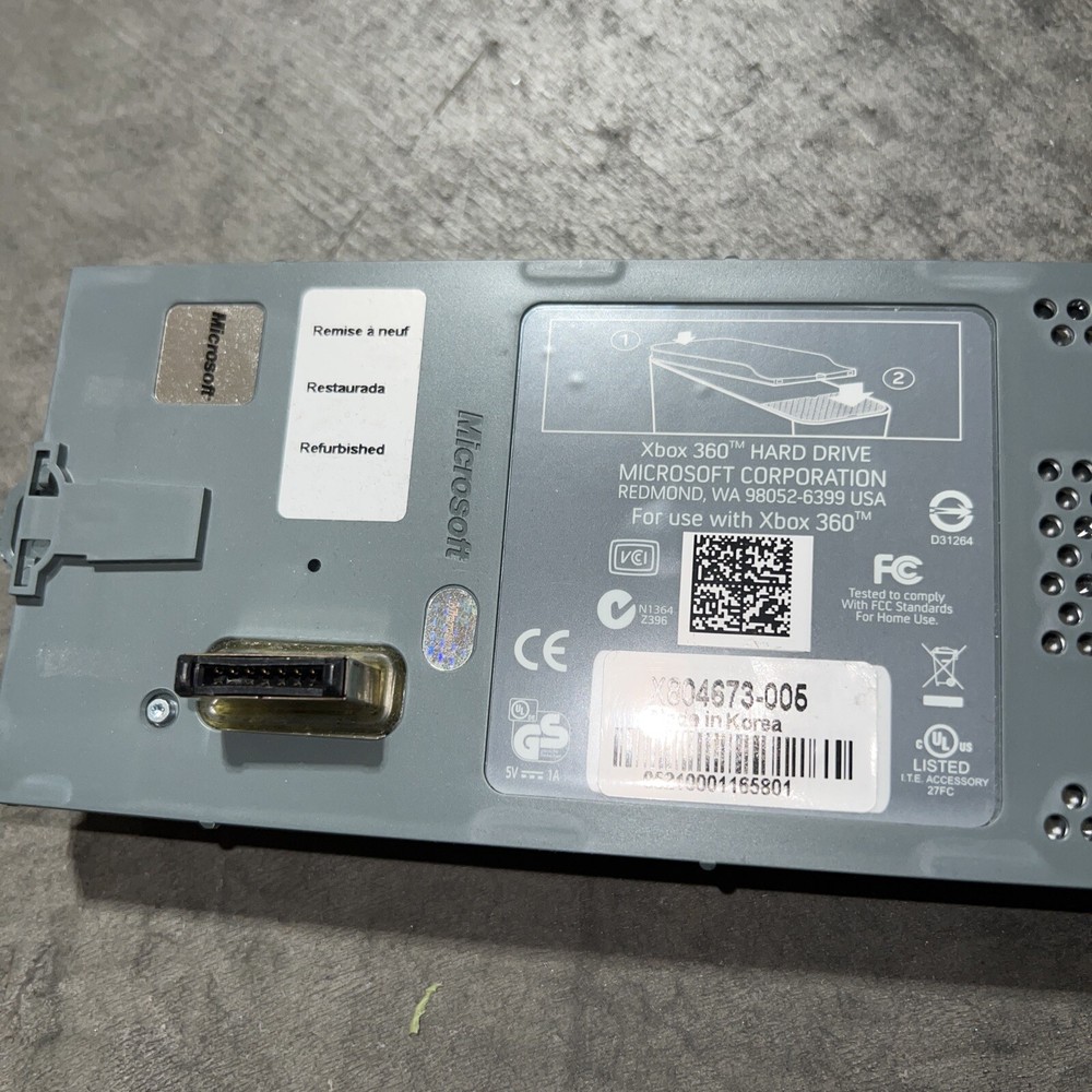 OFFICIAL MICROSOFT XBOX 360 EXTERNAL HDD HARD DRIVE WORKING-NOT FOR SLIM!