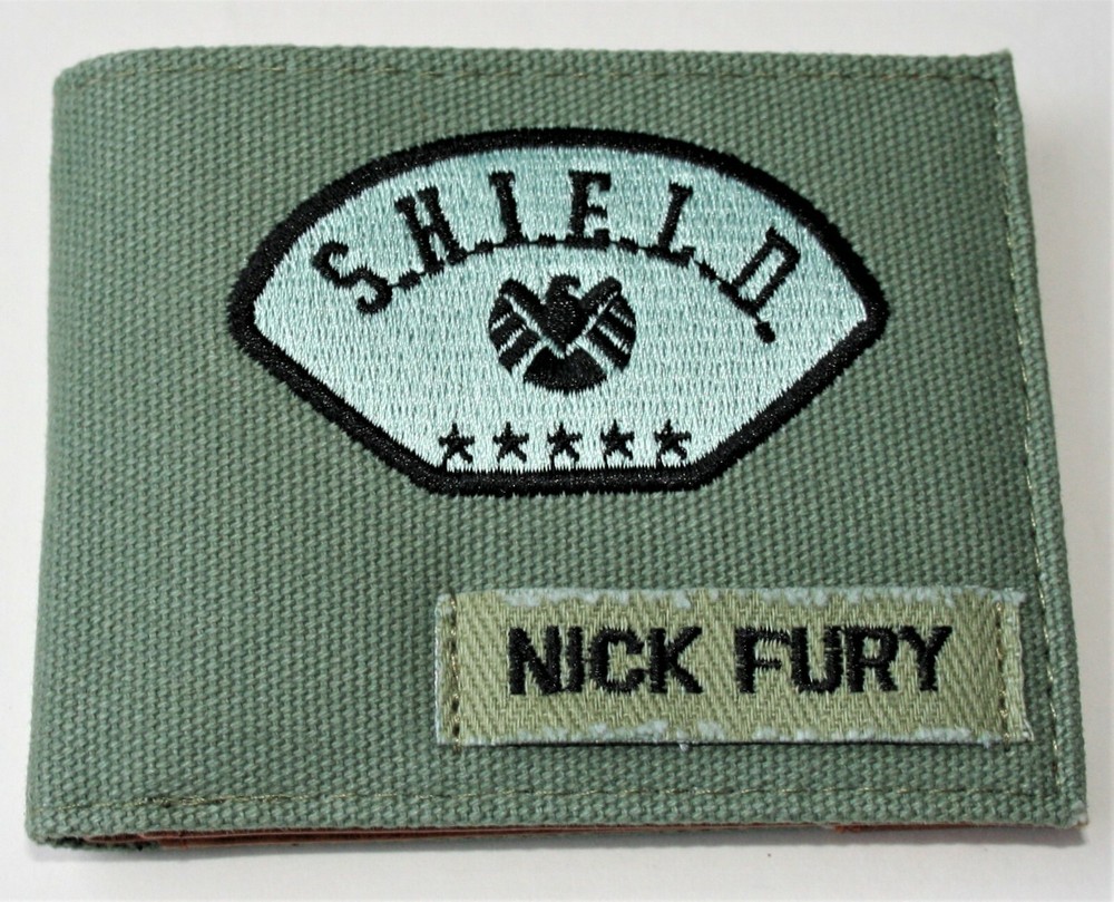 Marvel Comics Nick Fury SHIELD Cloth Wallet NEW NOS Tags Billfold