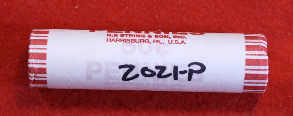 2021-P Lincoln Shield Cent Penny 50 Coin roll Uncirculated