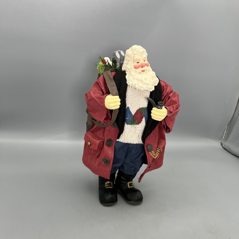 Golf Course Santa Traditions ® 10" Fabric Mache
