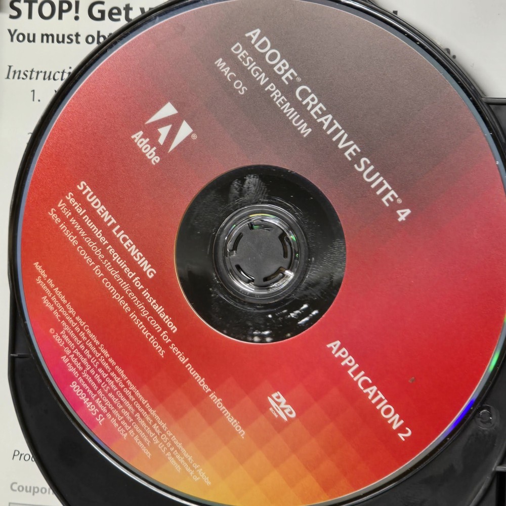 Adobe Creative Suite 4 CS4 Design Premium Mac OS Student Version WITH Serial #