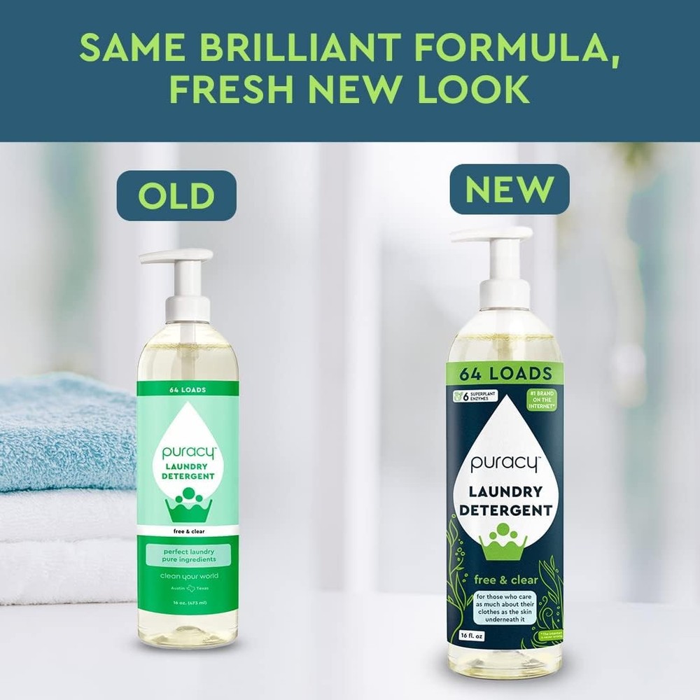 Laundry Detergent - Enzyme-Powered Liquid Laundry Detergent Concentrate, Natural