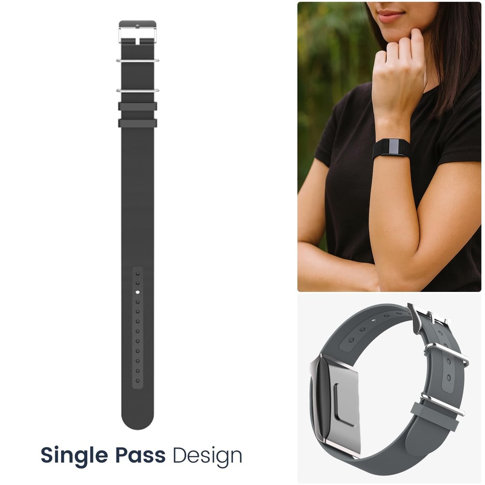 Silicone Band Compatible with Hume Band Replacement, Soft Adjustable Wristban...