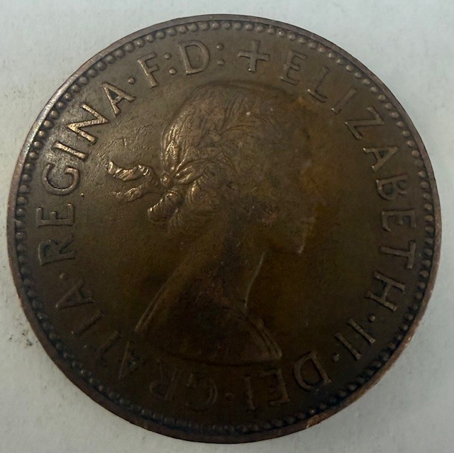 1958 Great Britain Half Penny Coin