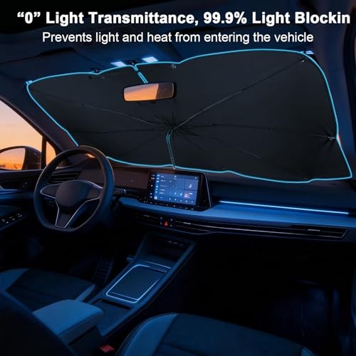 Upgrade Windshield Sun Shade Umbrella, Foldable Car Sun Shade Windshield, Large