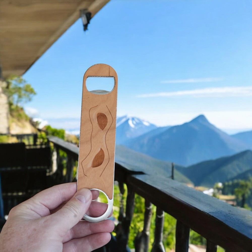 Wooden Bottle Opener - Ninja Mask