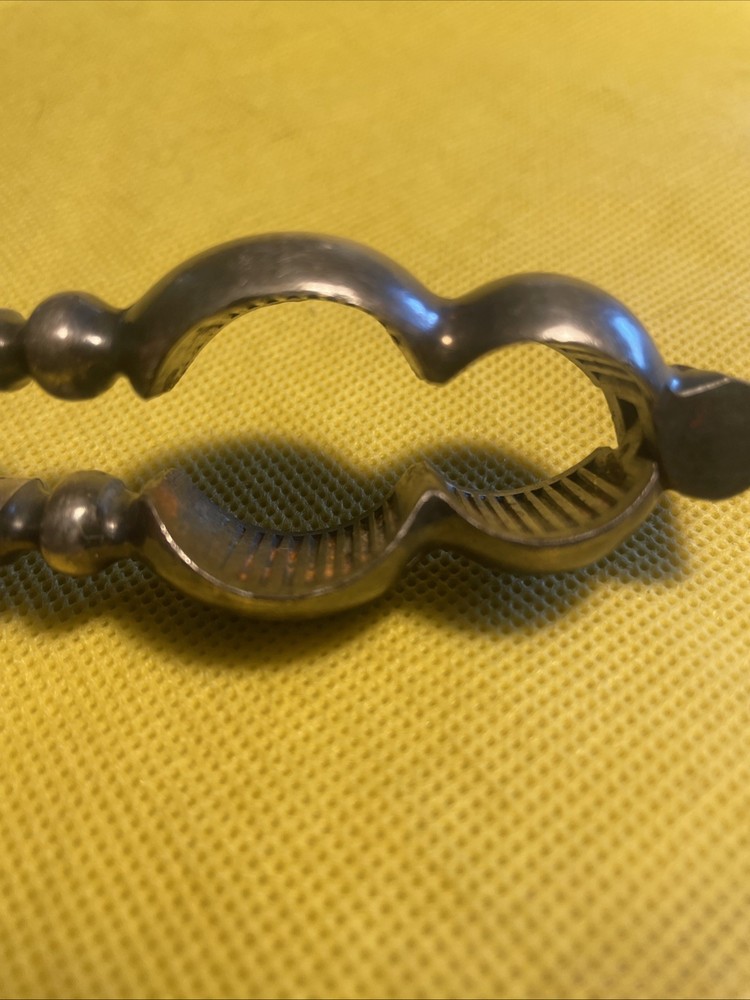 Vintage Metal Nutcracker Ornate Engraved Handles Tool