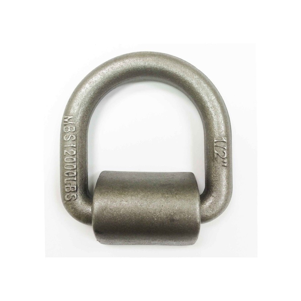 Set of 6 Weld-on 1/2" Forged D-Rings for Trailer, Truck Tie-down Ring -27011