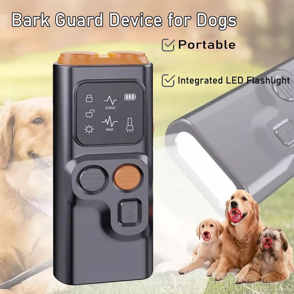 Dog Bark Control Device with Ultrasonic Training LED Light and Sound Modes