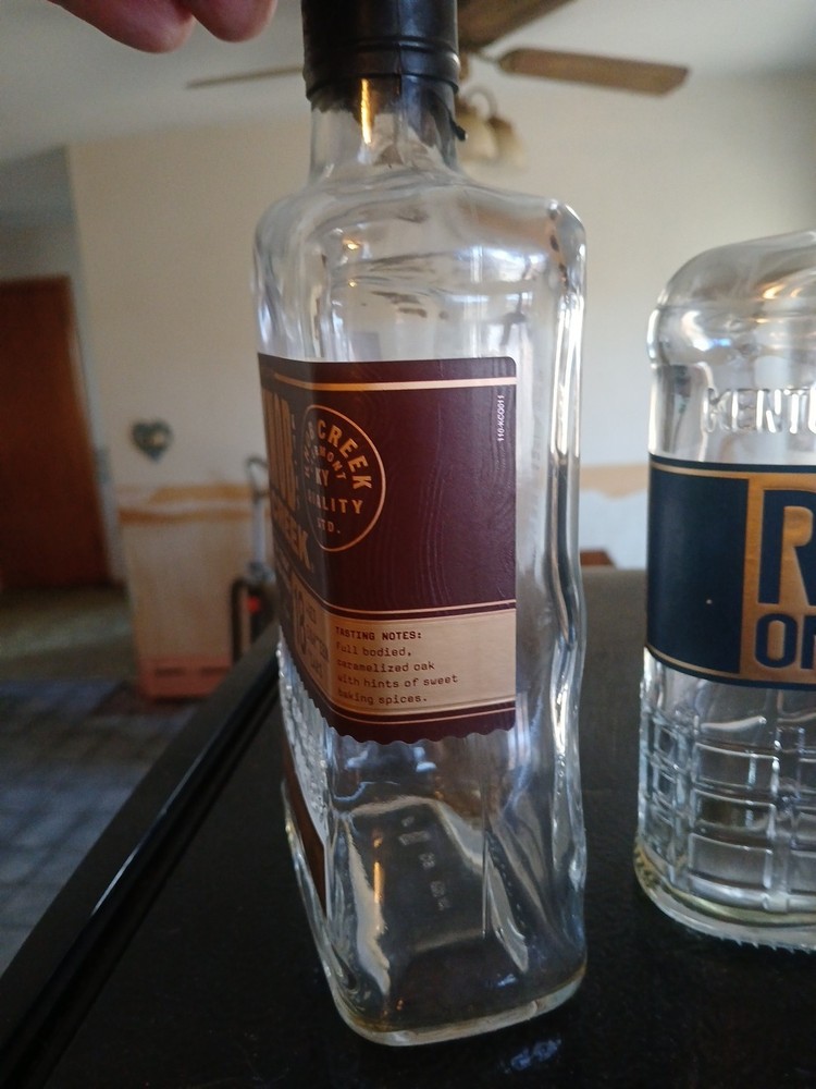 Knob Creek & RD One Empy Bourbon Bottles - Empty - 750 ml