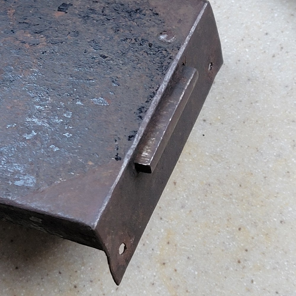 Antique Rusty Primitive Small Iron Lock with Key