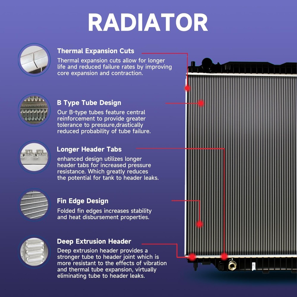 Engine Coolant Radiator for 525Xi Auto Trans 60772