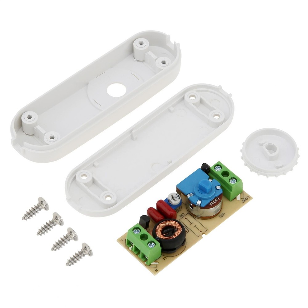 Inline Lamp Switch, Full Range Rotary Dimmer, Cord Switch Replacement 110V White