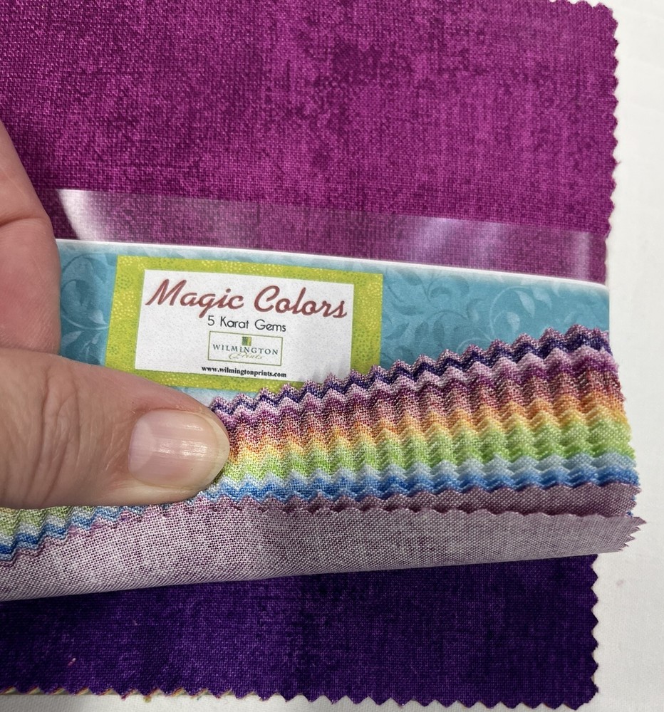 Magic Colors ~ 42 5" Squares ~ Wilmington Prints ~ Bright Rainbow Cham Pack