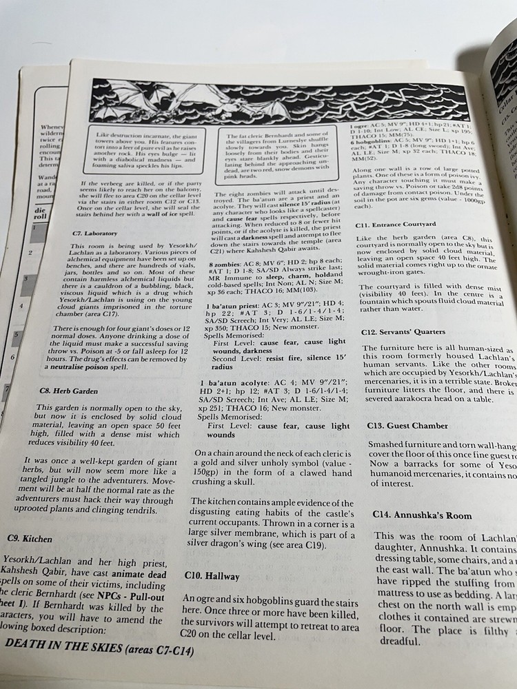 Dark Clouds Gather Advanced Dungeons And Dragons Module UK7 9151 1985 TSR