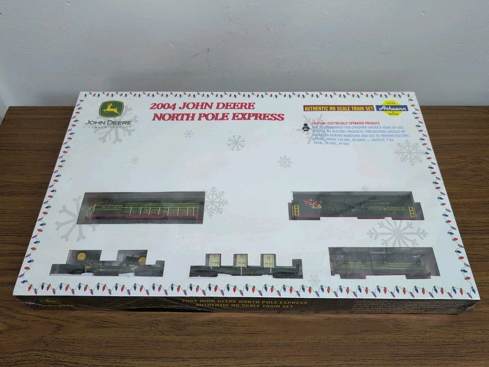 1/87 John Deere HO Scale Train Set North Pole Express Athearn 2004