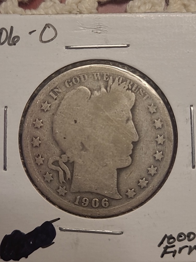 1906 O   BARBER HALF DOLLAR