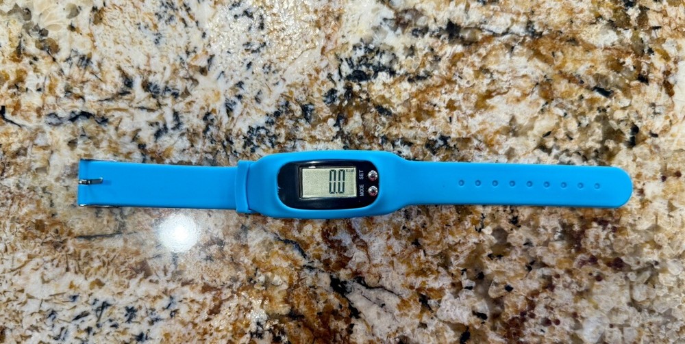 Silicone Fitness Tracker Watch Blue