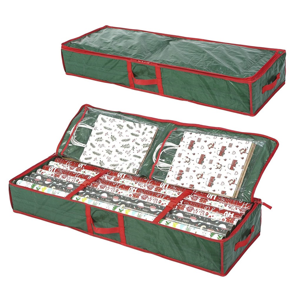 Underbed Gift Wrap Organizer - Holds 20 Rolls, Wrapping Paper Storage Solution