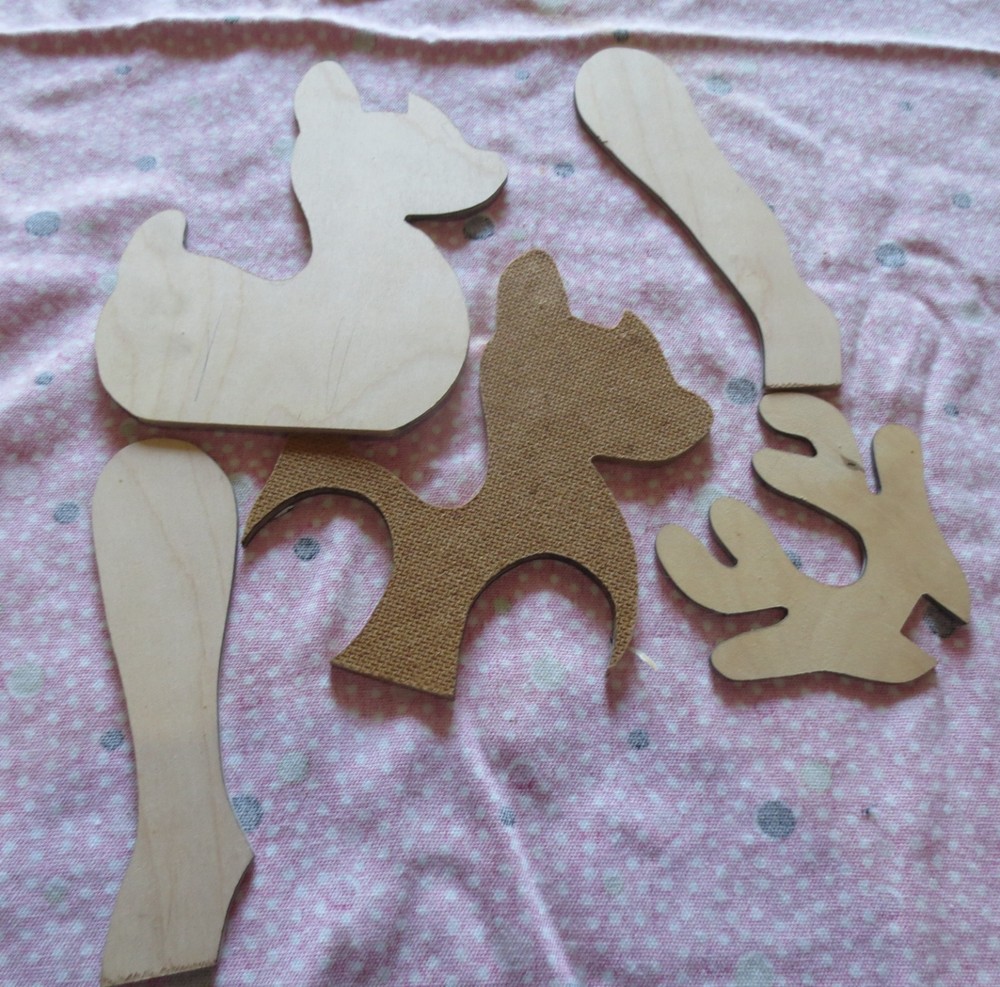 Vtg Woodworking Pattern Small 14" deer Wood pattern with paint suggestions