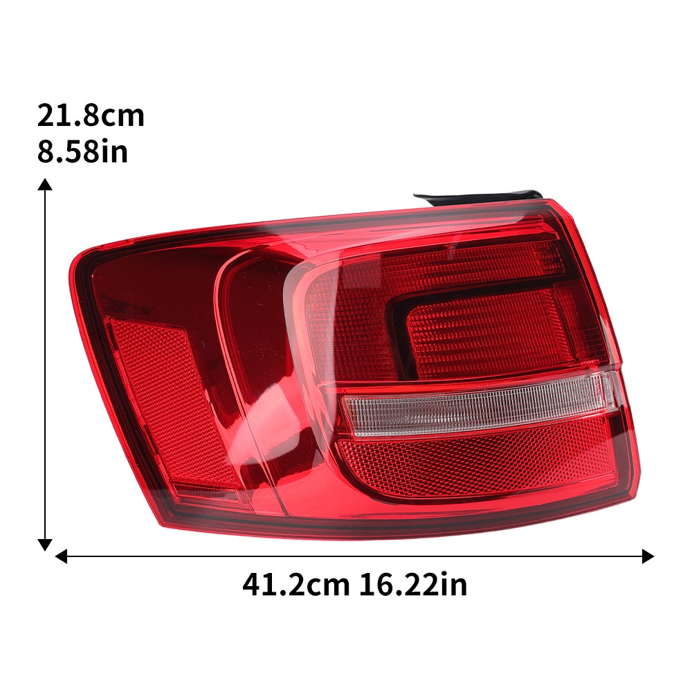 For VW Jetta 2015-2018 Rear Outer Left Driver Side Halogen Tail Light W/O Bulb