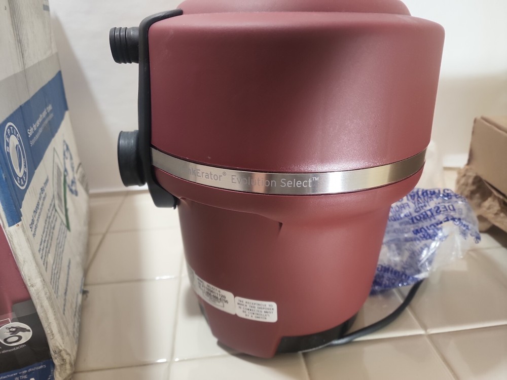 InSinkErator Evolution Select 5/8hp Garbage Disposal - Red - For Parts or Repair