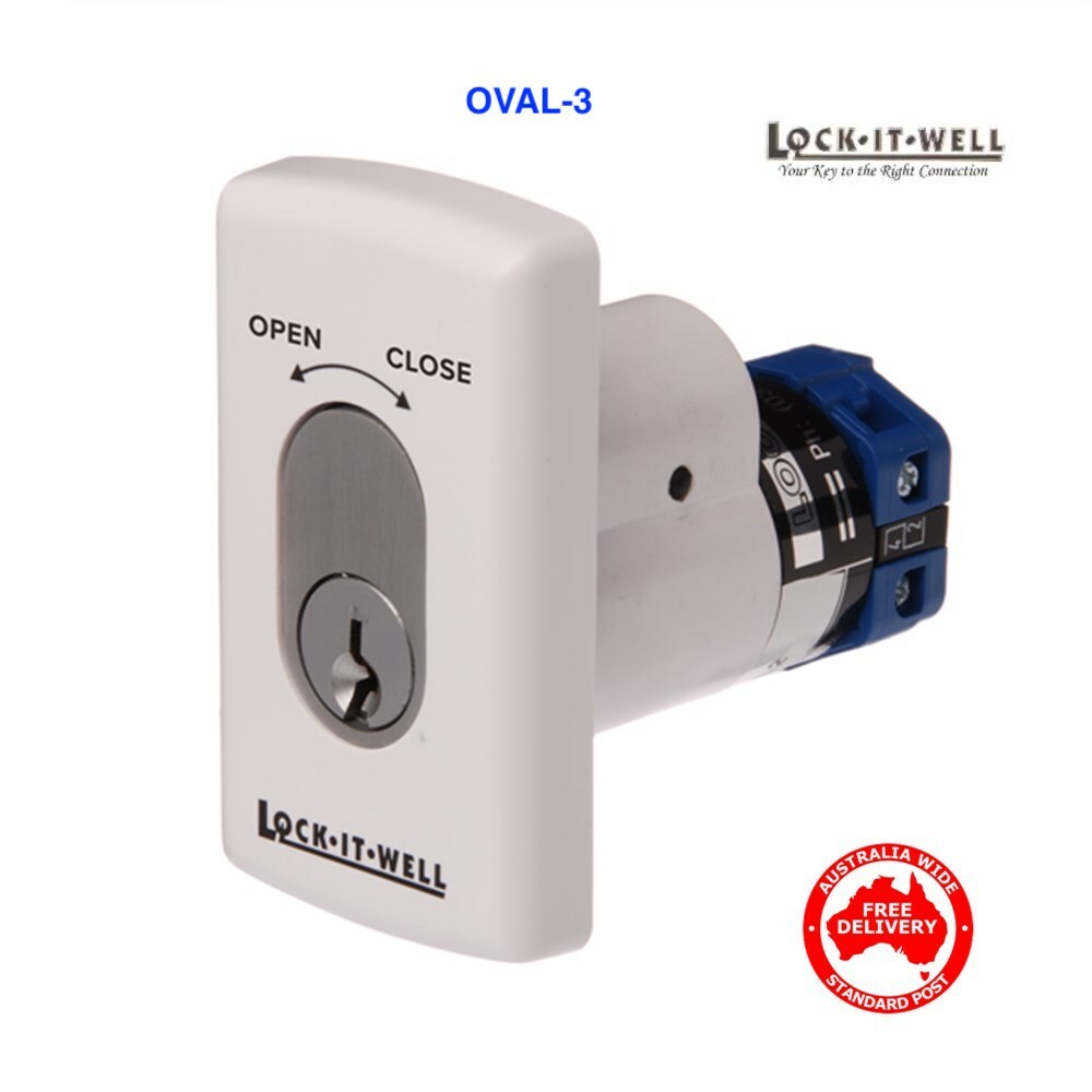 Lock It Well Oval Key Switch-LIWOVAL3