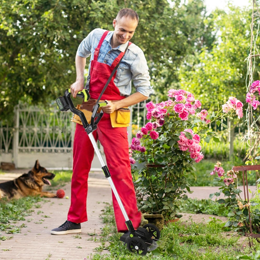 21V Cordless String Trimmer Edger WeedWhacker Grass Eater Lawn Cutter 2 Battery