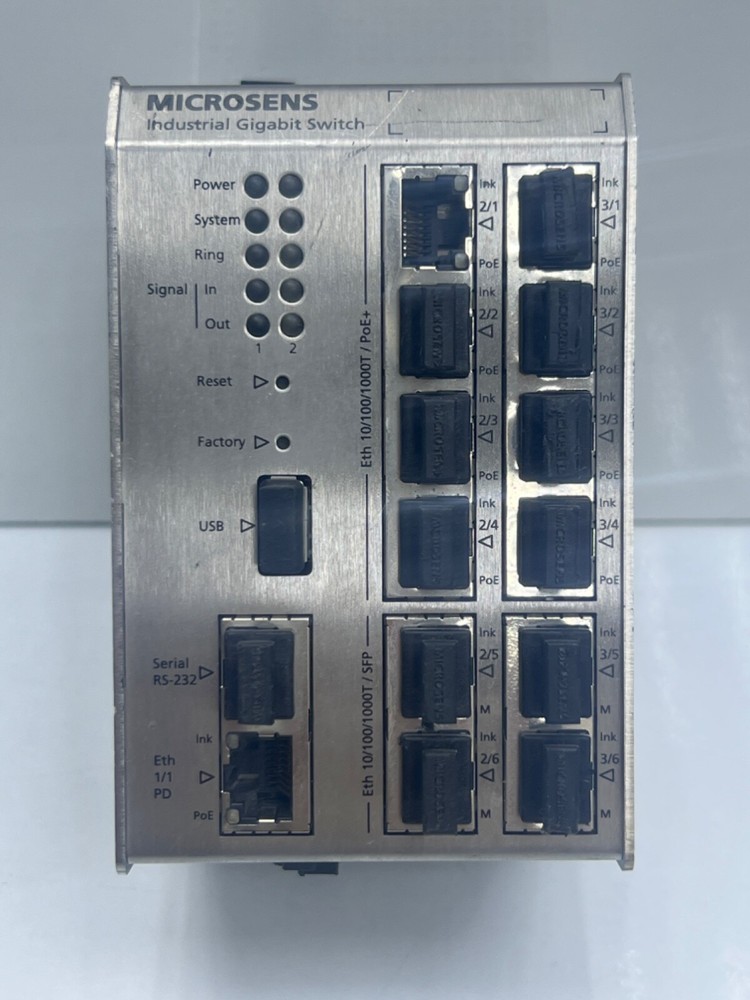 MICROSENS MS652119PM INDUSTRIAL GIGABIT SWITCH