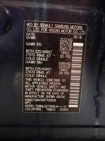 Camera Projector View Camera VIN K 1st Digit Fits 15-16 ROGUE OEM
