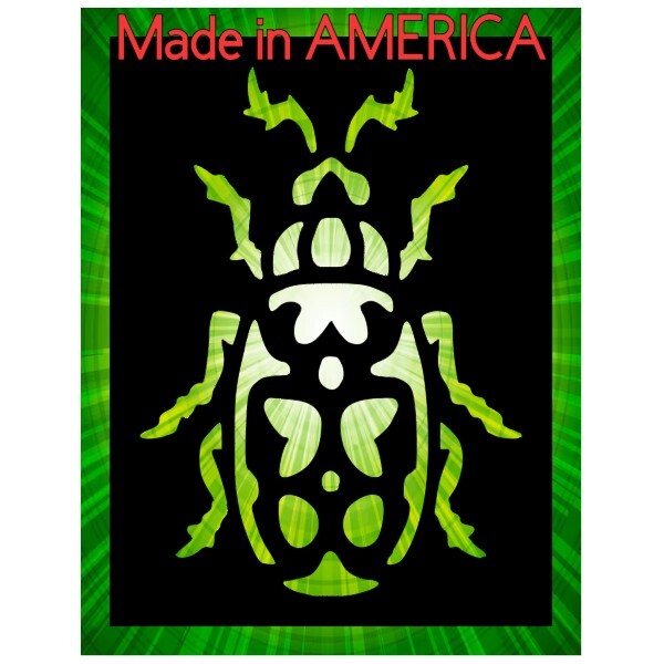 7.5"x10" Clear Plastic Stencil - Beetle Bug (SAA66)