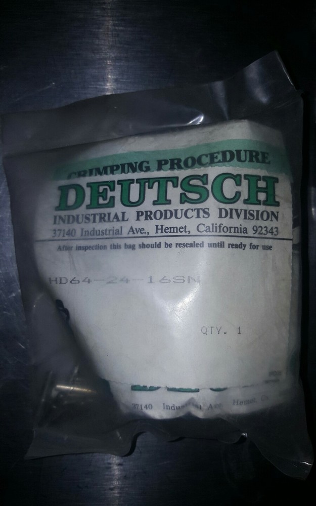 DEUTSCH CONNECTOR  PART # HD64-24-16SN