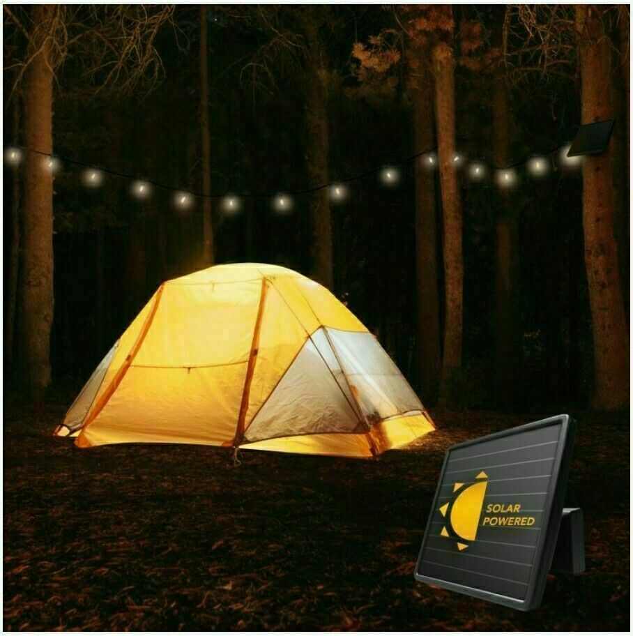 SunForce Solar String Lights with Remote Control 15 Bulbs 35ft. 1600334