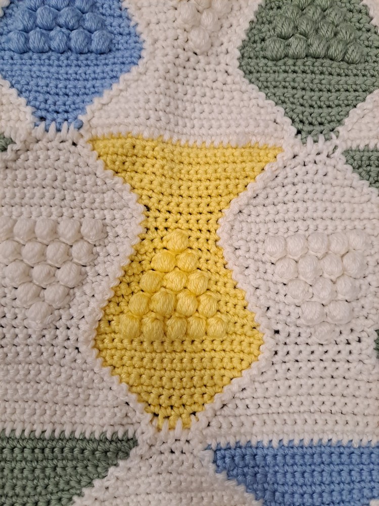 Handmade Crochet Baby Blanket Fish Pattern