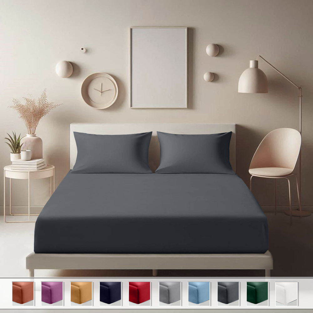 Microfiber Fitted Sheet Soft 16" Deep Hotel Quality Mattress Covers King Size