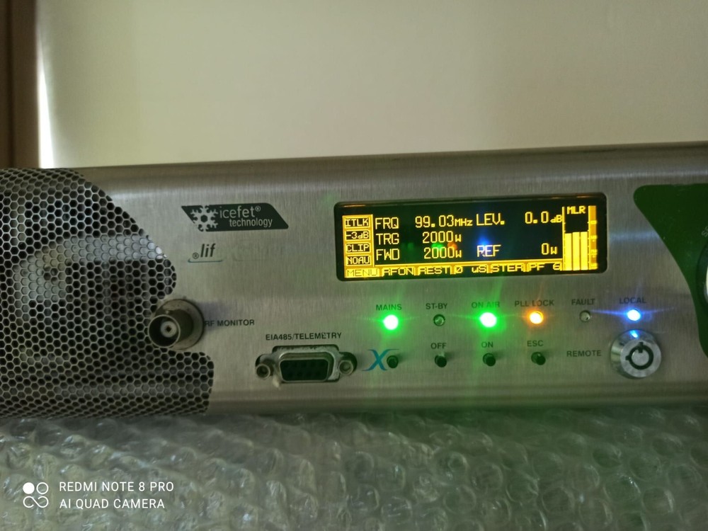 Broadcast Elenos 2000w Indium Series FM Transmitter WideBand with Encoder Stereo