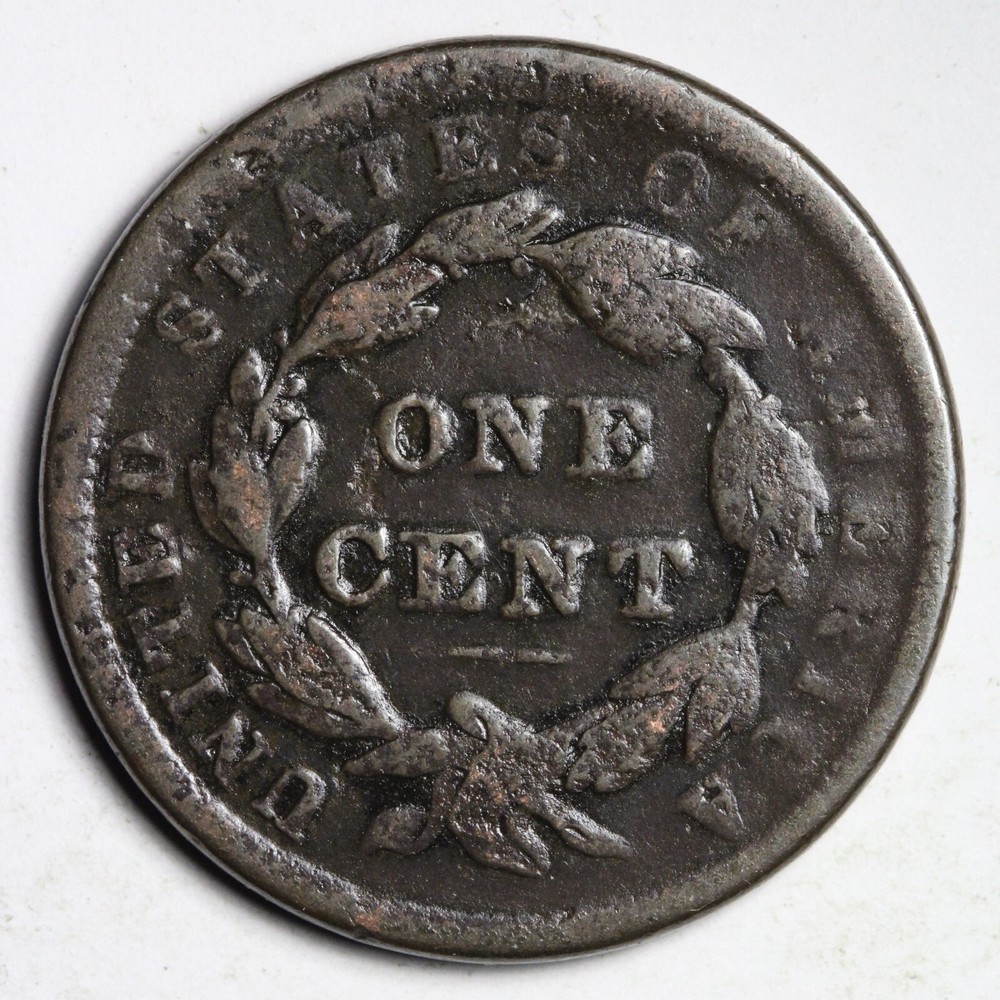 1838 Coronet Head Large Cent CHOICE FINE E226 ACH