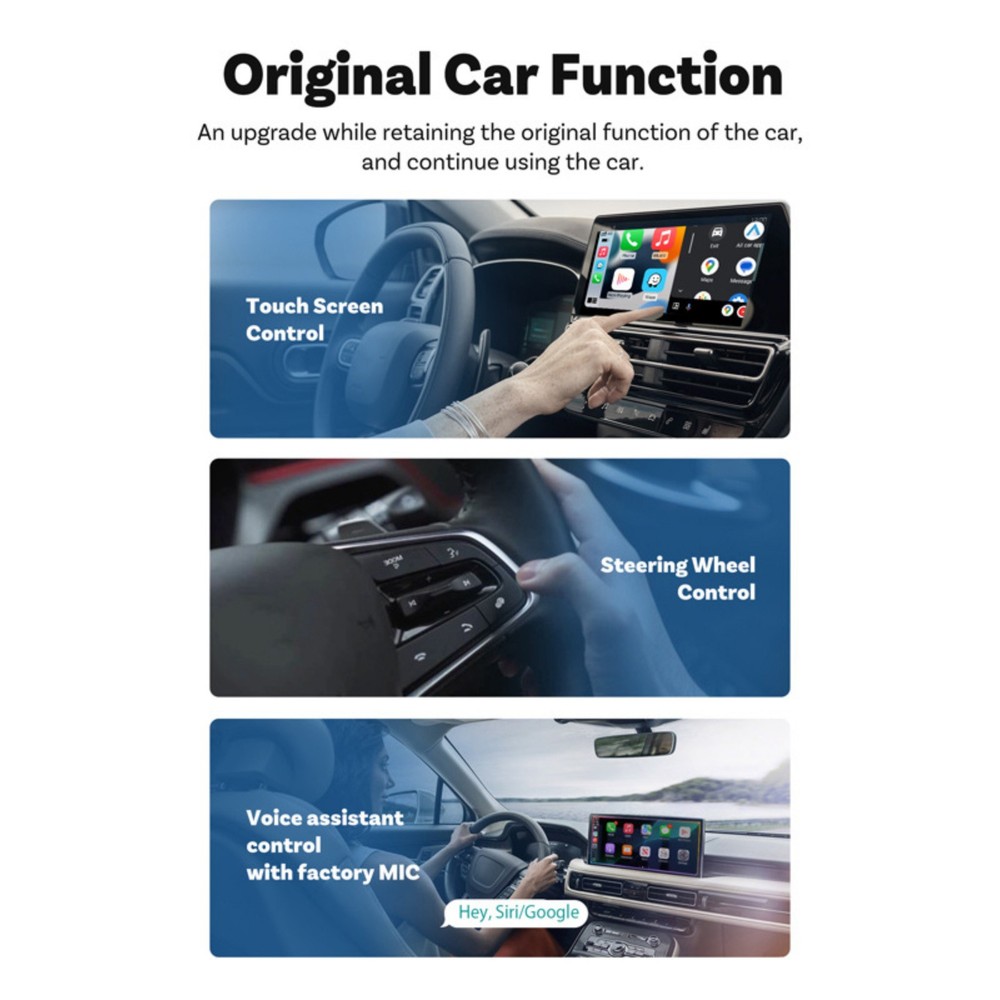 Wireless for CarPlay Adapter Dongle for Android Auto Bluetooth 4.2 USB Connector