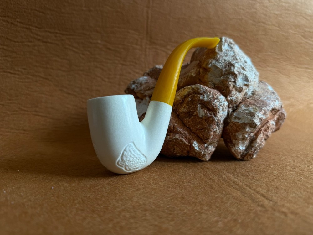 Handmade Meerschaum Pipe –Billard Custom Design Full Bend with Fitted Case