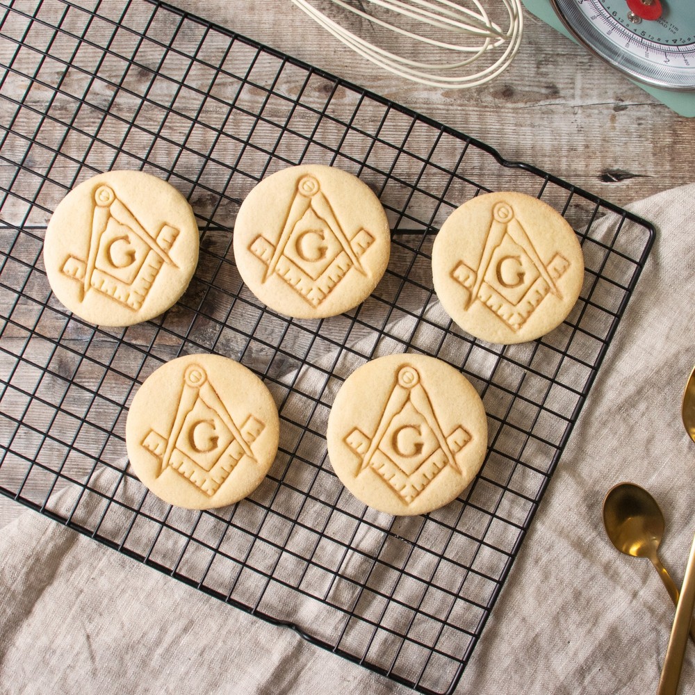 Masonic Square & Compasses with G Cookie Cutter - Freemasonry architect geometry