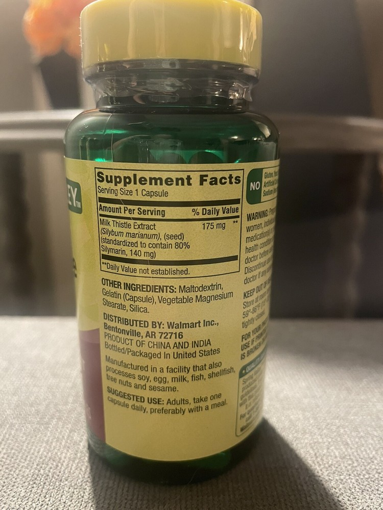 NEW Spring Valley Standardized Extract Milk Thistle Twin Pack, 175mg, 90ct each