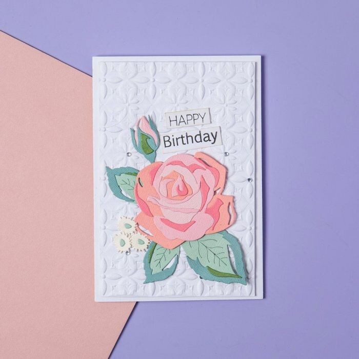 Sizzix Thinlits Layered Rose by Lisa Jones Flower Cutting Dies Bundle 664496 NEW