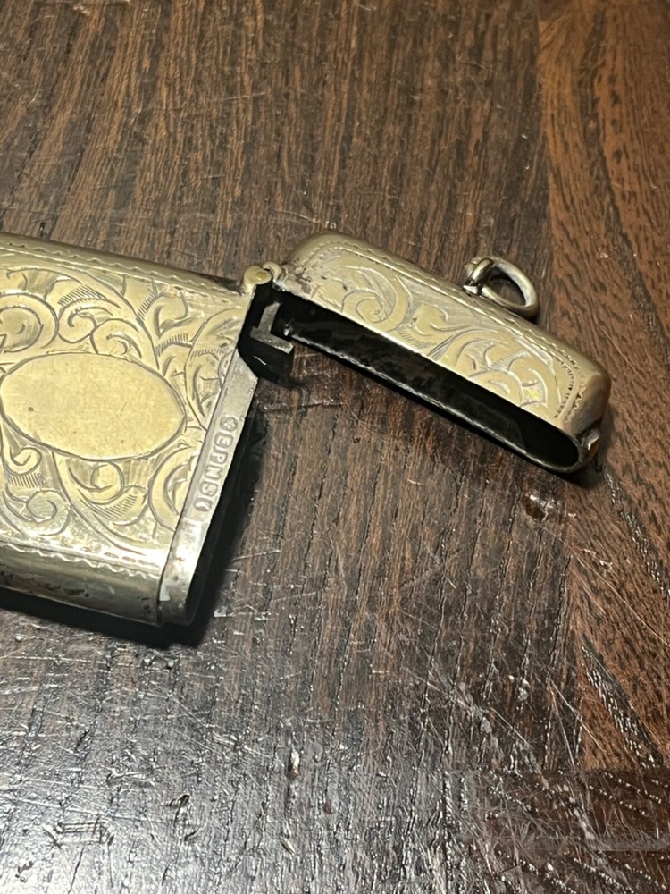 Antique Silver Metal Vesta Case
