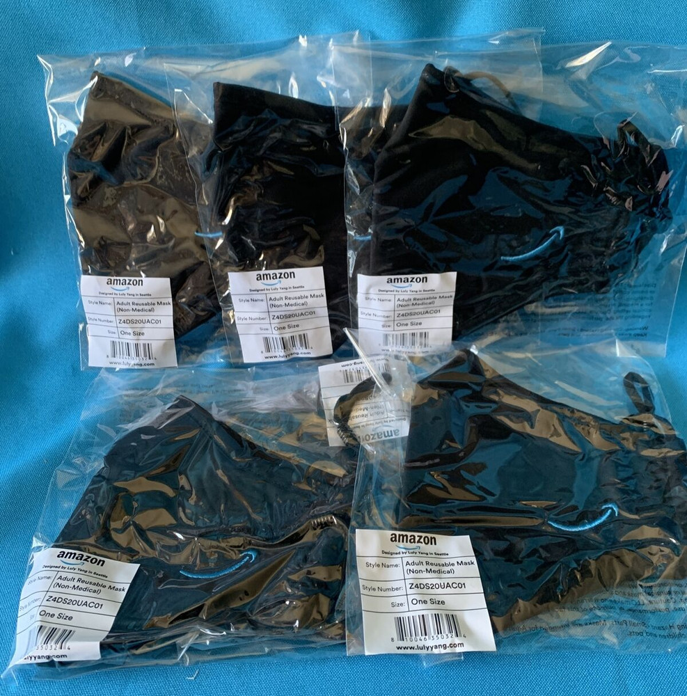 Amazon Employee Face Masks Washable Reusable Adjustable (lot 5)