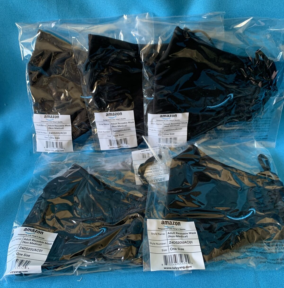 Amazon Employee Face Masks Washable Reusable Adjustable (lot 5)