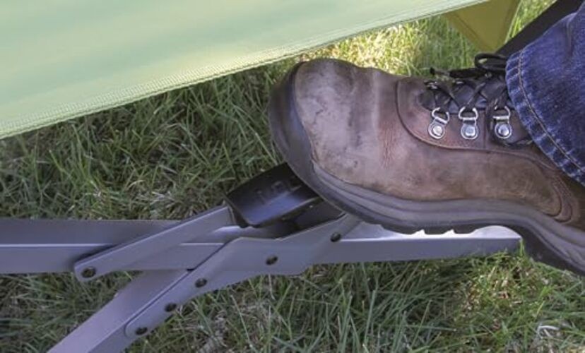 Trailhead Easy-Step Folding Cot with Foot Lock, Camping Cot with Removable